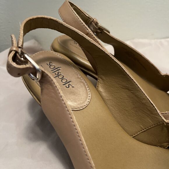 Softspots Neima Women’s Slingback Pillowtop Comfort Sandal, Almond Brown- 9.5WW - Picture 4 of 7